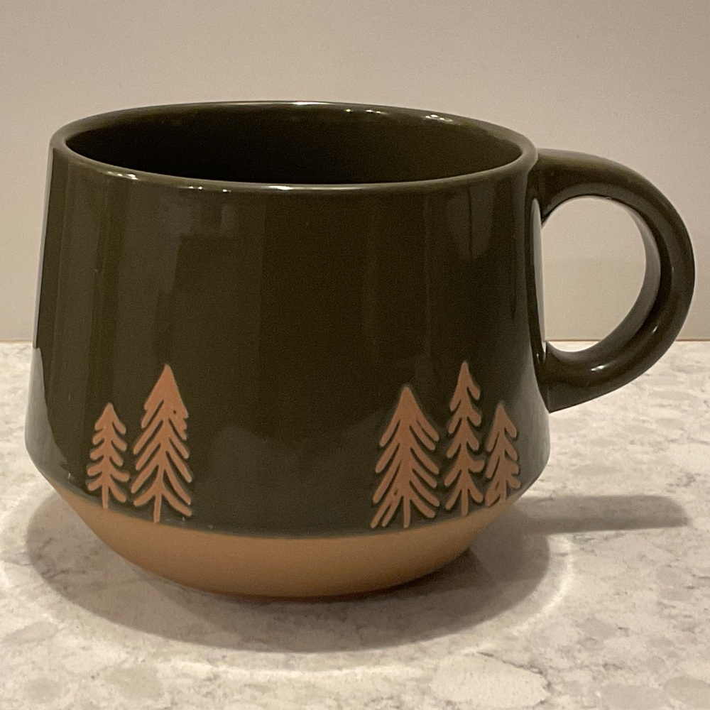 Mountain Man Fruit & Nut Company Ceramic Mug with Pine Tree Design